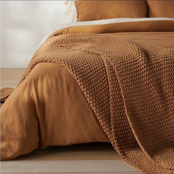 Casaluna Bedding Casa Luna King Chunky Knit Bed Blanket Warm Brown Poshmark